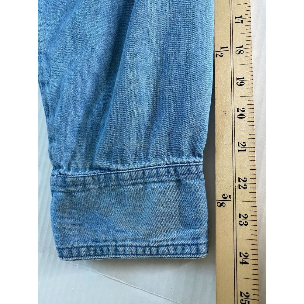 Paradise Point Vtg. Blue Denim "Coca-Cola" Shirt with Pointed Collar Size XL Y2K - Picture 13 of 13